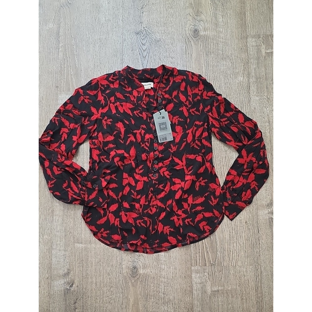 Zadig‎ & Voltaire Womens Top Sz Small NWT Button Front Top